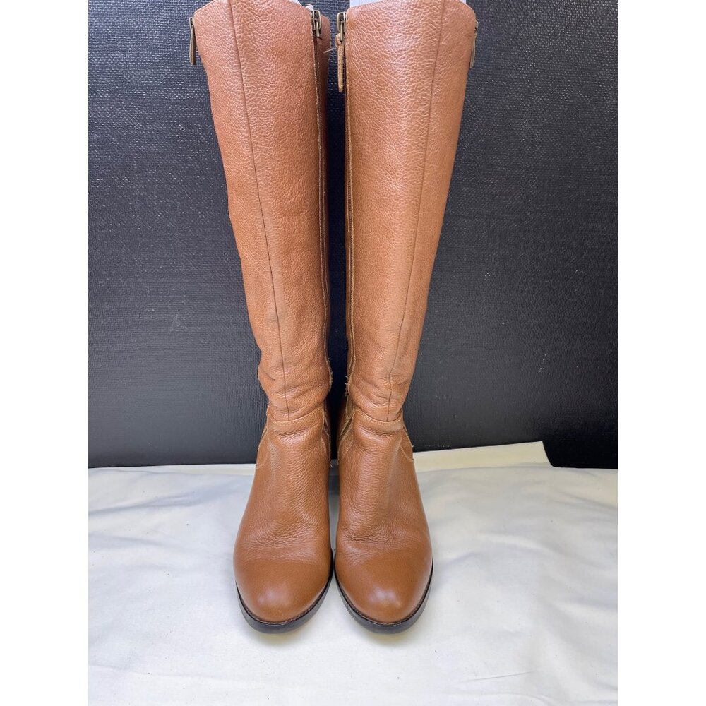 Franco Sarto Womens Brown Pebbled Leather Heeled Boots Size 8M SKU 6723 - Picture 1 of 9